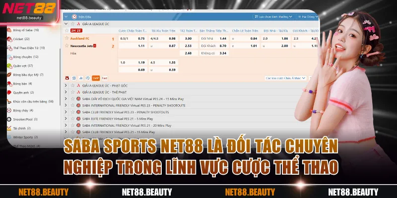 Saba Sports NET88 là đối tác chuyên nghiệp trong lĩnh vực cược thể thao